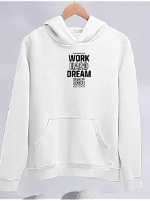 Kışlık Üç İplik Kapüşonlu Sweatshirt - Beyaz