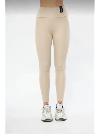 Kışlık Yüksek Bel Toparlayicı ve Sıkılaştırıcı Likralı Şardonlu Tayt - Bej Kışlık Yüksek Bel Toparlayicı ve Sıkılaştırıcı Likralı Şardonlu Tayt - Bej