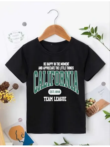 Erkek Çocuk Baskılı T-Shirt - Siyah Erkek Çocuk Baskılı T-Shirt - Siyah