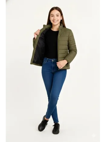 Kız Çocuk Şişme Mont Hafif Ve Sıcak Tutucu Kışlık Fermuarlı Su İtici Rahat Günlük Mont Kapüşonuz Modern Tasarım - Haki Kız Çocuk Şişme Mont Hafif Ve Sıcak Tutucu Kışlık Fermuarlı Su İtici Rahat Günlük Mont Kapüşonuz Modern Tasarım - Haki