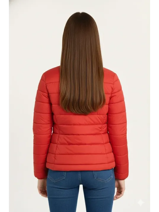 Kız Çocuk Şişme Mont Hafif Ve Sıcak Tutucu Kışlık Fermuarlı Su İtici Rahat Günlük Mont Kapüşonuz Modern Tasarım - Kırmızı Kız Çocuk Şişme Mont Hafif Ve Sıcak Tutucu Kışlık Fermuarlı Su İtici Rahat Günlük Mont Kapüşonuz Modern Tasarım - Kırmızı