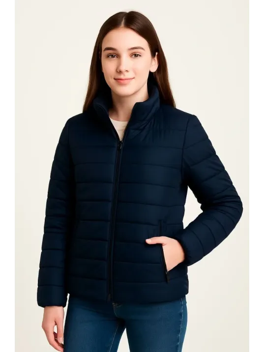 Kız Çocuk Şişme Mont Hafif Ve Sıcak Tutucu Kışlık Fermuarlı Su İtici Rahat Günlük Mont Kapüşonuz Modern Tasarım - Lacivert Kız Çocuk Şişme Mont Hafif Ve Sıcak Tutucu Kışlık Fermuarlı Su İtici Rahat Günlük Mont Kapüşonuz Modern Tasarım - Lacivert