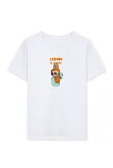 Kız Labubu Çocuk Baskılı T-shirt - Beyaz
