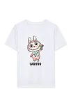 Kız Labubu Çocuk Baskılı T-shirt - Beyaz