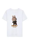 Kız Labubu Çocuk Baskılı T-shirt - Beyaz