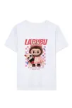 Kız Labubu Çocuk Baskılı T-shirt - Beyaz