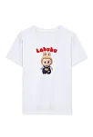 Kız Labubu Çocuk Baskılı T-shirt - Beyaz