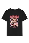 Kız Labubu Çocuk Baskılı T-shirt - Siyah