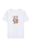 Kız Labubu Çocuk Baskılı T-shirt - Beyaz