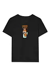 Kız Labubu Çocuk Baskılı T-shirt - Siyah