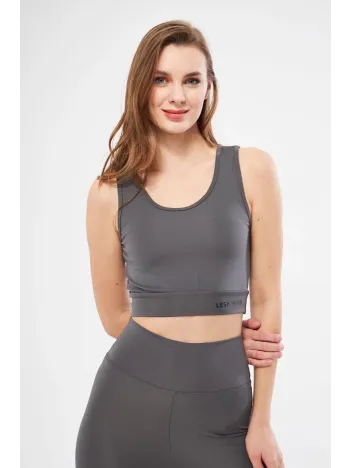 Kolsuz Dalgiç Baskılı Crop - Füme