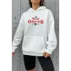 Merry Chrıstmas Sweatshirt & Hodie - Beyaz