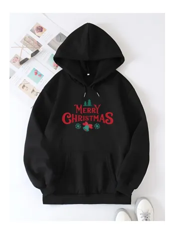 Merry Chrıstmas Sweatshirt & Hodie - Siyah