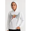 Metallica İki İplik Kapüşonlu Ön ve Arka Baskılı hoodie - Beyaz