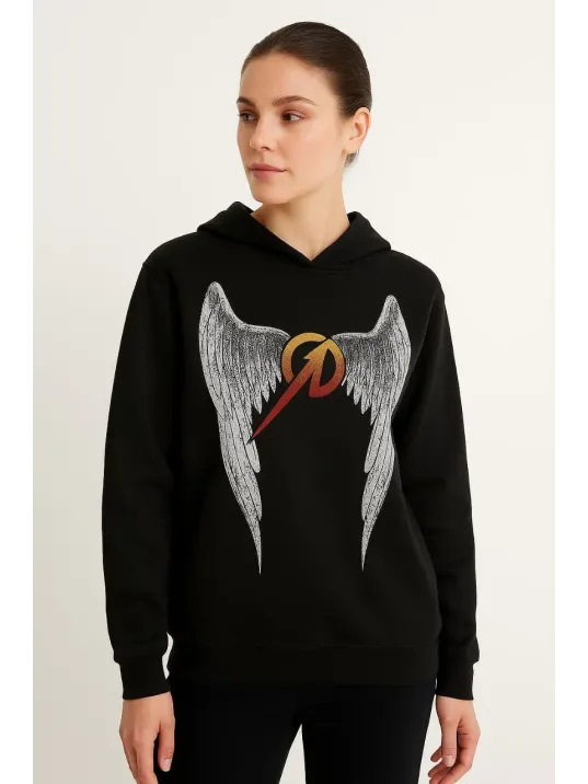 Metallica İki İplik Kapüşonlu Ön ve Arka Baskılı hoodie - Siyah Metallica İki İplik Kapüşonlu Ön ve Arka Baskılı hoodie - Siyah