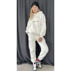 Nakış İşlemeli Üç İplik Sweat Takım- Beyaz Nakış İşlemeli Üç İplik Sweat Takım- Beyaz