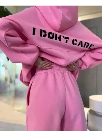 Nakış İşlemeli Üç İplik Sweat Takım- Pembe Nakış İşlemeli Üç İplik Sweat Takım- Pembe