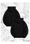 Örümcek Baskılı Sevgili Çift Kombini Kapüşonlu Sweatshirt & Hodie - Siyah