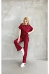 Osy Modal Yumuşak Dokulu Kumaş Bisiklet Yaka Kısa Kollu Takım - Bordo Osy Modal Yumuşak Dokulu Kumaş Bisiklet Yaka Kısa Kollu Takım - Bordo