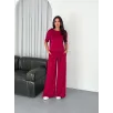 Osy Modal Yumuşak Dokulu Kumaş Bisiklet Yaka T-shirt Bol paça Pantalon ikili Takım -Bordo Osy Modal Yumuşak Dokulu Kumaş Bisiklet Yaka T-shirt Bol paça Pantalon ikili Takım -Bordo