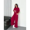 Osy Modal Yumuşak Dokulu Kumaş Bisiklet Yaka T-shirt Bol paça Pantalon ikili Takım -Bordo Osy Modal Yumuşak Dokulu Kumaş Bisiklet Yaka T-shirt Bol paça Pantalon ikili Takım -Bordo