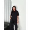 Osy Modal Yumuşak Dokulu Kumaş Bisiklet Yaka T-shirt Bol paça Pantalon ikili Takım -Siyah Osy Modal Yumuşak Dokulu Kumaş Bisiklet Yaka T-shirt Bol paça Pantalon ikili Takım -Siyah