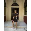 Osy Modal yumuşak dokulu Kumaş Kadın Parçalı Bisiklet Yaka T-shirt Mini Şortlu Etek İkili Takım - Siyah Osy Modal yumuşak dokulu Kumaş Kadın Parçalı Bisiklet Yaka T-shirt Mini Şortlu Etek İkili Takım - Siyah