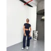Osy Modal Yumuşak Dokulu Kumaş Kısa Kollu Crop Alt ispanyol Paça Pantalon ikili Takım - Füme Osy Modal Yumuşak Dokulu Kumaş Kısa Kollu Crop Alt ispanyol Paça Pantalon ikili Takım - Füme