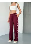 Osy Modal Yumuşak Dokulu Kumaş Nakış İşlemeli Rahat Bol Paça Eşofman Pantalon - Bordo Osy Modal Yumuşak Dokulu Kumaş Nakış İşlemeli Rahat Bol Paça Eşofman Pantalon - Bordo