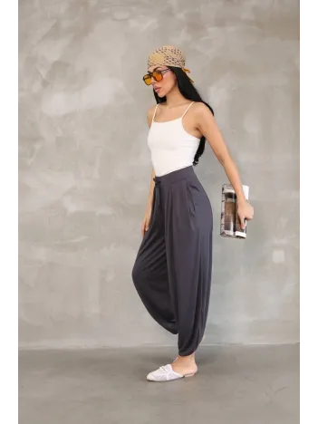 Osy Modal Yumuşak Dokulu Kumaş Şalvar Pantalon - Antrasit
