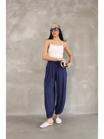 Osy Modal Yumuşak Dokulu Kumaş Şalvar Pantalon - Lacivert
