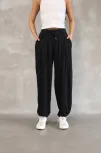 Osy Modal Yumuşak Dokulu Kumaş Şalvar Pantalon - Siyah