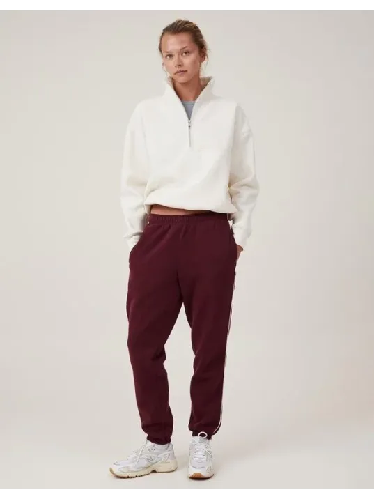 Oversize Yarım Farmuarlı Yakalı Basic SweatShirt - Beyaz Oversize Yarım Farmuarlı Yakalı Basic SweatShirt - Beyaz