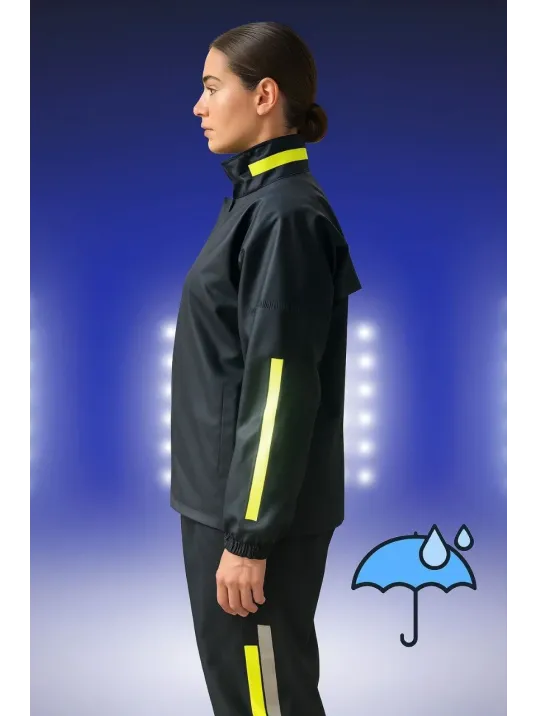 Premium Kadın Motorcu Kurye Yağmurluk Takım Su Geçirmez Pvc Kumaş Reflektörlü Tübitak Onaylı - Siyah Premium Kadın Motorcu Kurye Yağmurluk Takım Su Geçirmez Pvc Kumaş Reflektörlü Tübitak Onaylı - Siyah