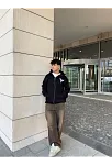Samuray Kapüşonlu Zıp Fermuarlı Kapüşonlu Sweatshirt - Siyah