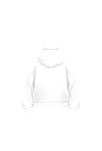 Samuray Ninja Çift Kapşonlu Zıp Fermuarlı Kanguru Çepli Tam Fermuarlı Hoodie Swetshirt - Beyaz