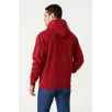 Samuray Ninja Çift Kapşonlu ZIP Fermuarlı Kanguru Çepli Tam Fermuarlı Hoodie Swetshirt - Kırmızı