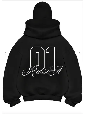 Samuray Ninja Çift Kapşonlu ZIP Fermuarlı Kanguru Çepli Tam Fermuarlı Hoodie ön ve Arka Baskılı Maske Detaylı Swetshirt - Siyah