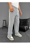 Su Yolu Çizgili Cepli Pantalon Yazlık - Gri