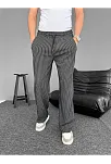 Su Yolu Çizgili Cepli Pantalon - Siyah
