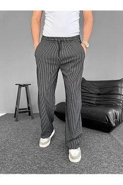 Su Yolu Çizgili Cepli Pantalon - Siyah Su Yolu Çizgili Cepli Pantalon - Siyah