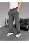Su Yolu Çizgili Cepli Pantalon - Siyah