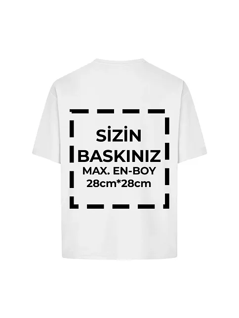 Tişört Tasarla 24/1 Kumaş - Beyaz