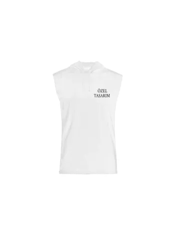 Tişört Tasarla Kapüşonlu Sıfır Kol Tişört