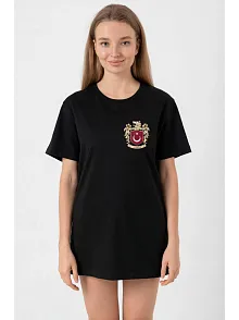 Türk Arma Baskı T-shirt - Siyah