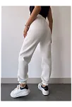 Üç İplik Basic Lastikli Eşofman Pantolon - Beyaz