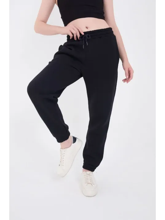 Üç İplik Basic Lastikli Eşofman Pantolon - Lacivert Üç İplik Basic Lastikli Eşofman Pantolon - Lacivert