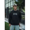 Üç İplik Bisiklet Yaka Baskılı SweatShirt - Siyah Üç İplik Bisiklet Yaka Baskılı SweatShirt - Siyah