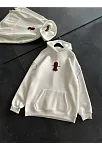 Üç İplik Kapüşonlu Baskılı Oversize Sweatshirt- Beyaz