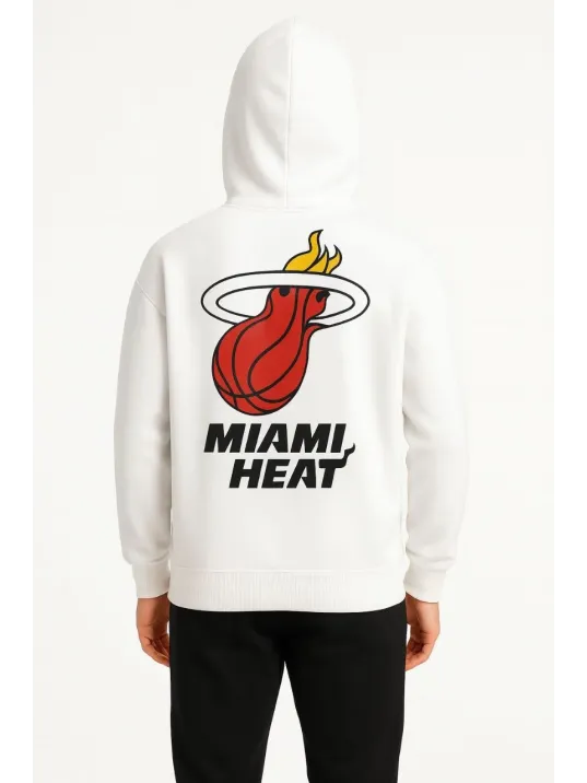 Erkek Kapşonlu Sweatshirt – Üç İplik Şardonlu Kumaş, Oversize Fit, Ön & Arka Baskılı, Kanguru Cepli, Kışlık Rahat Hoodie - Beyaz Erkek Kapşonlu Sweatshirt – Üç İplik Şardonlu Kumaş, Oversize Fit, Ön & Arka Baskılı, Kanguru Cepli, Kışlık Rahat Hoodie - Beyaz